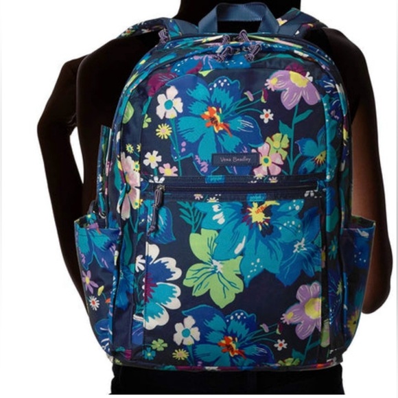 VERA BRADLEY Lighten Up Journey Backpack in Firefly Garden Print - Picture 1 of 11